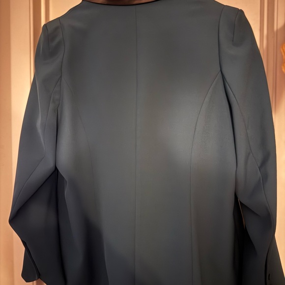 City Chic Teal Pantsuit with Wide-Leg Elegance - Picture 8 of 9